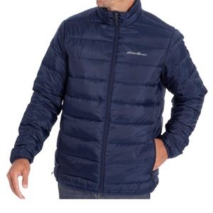 Eddie Bauer Mens XL Blue Packable Down Jacket